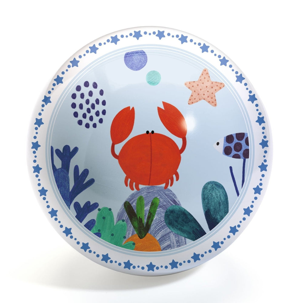 Djeco Piłka gumowa dla dzieci Ocean 22cm