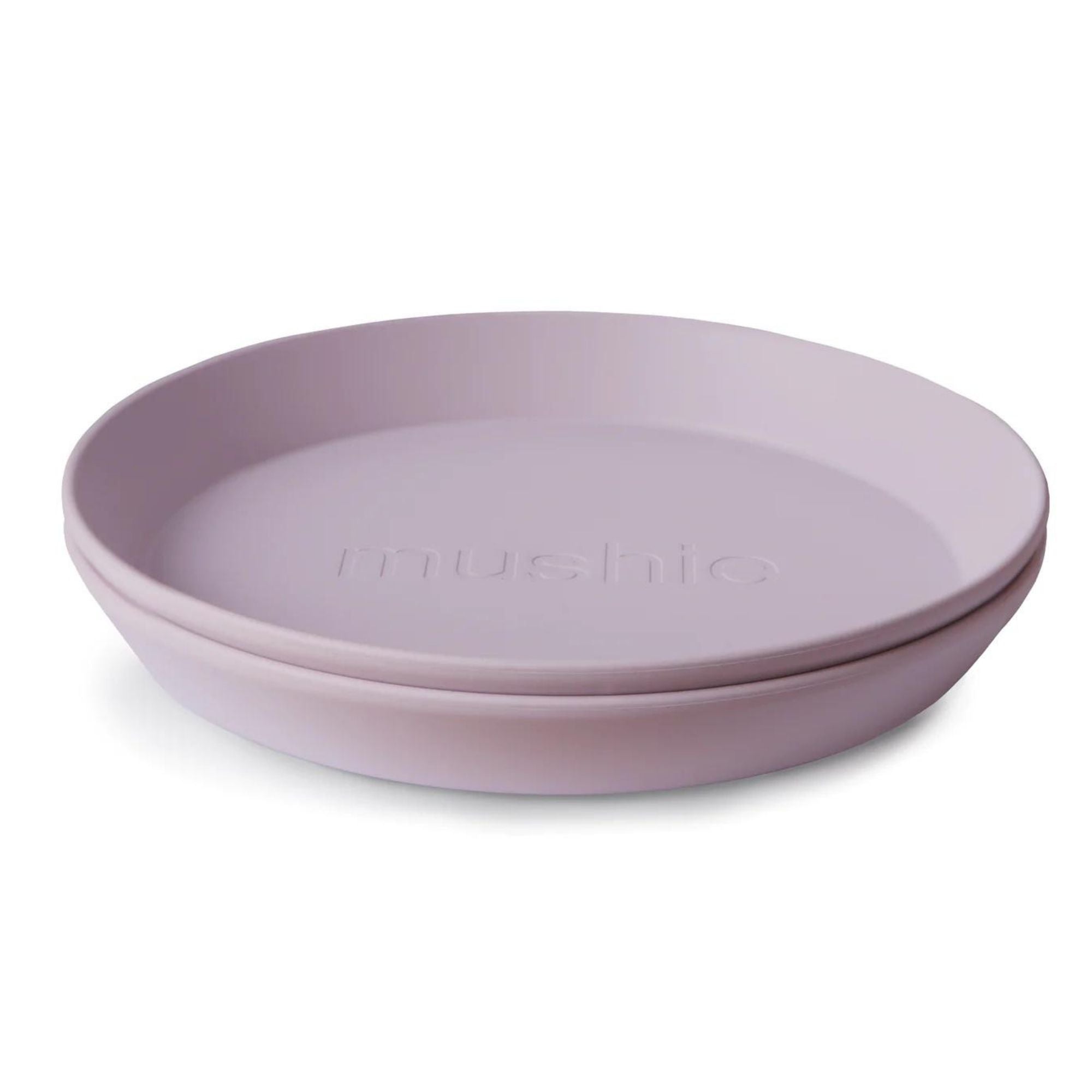 Mushie Zestaw talerzy dla dzieci Round Soft Lilac