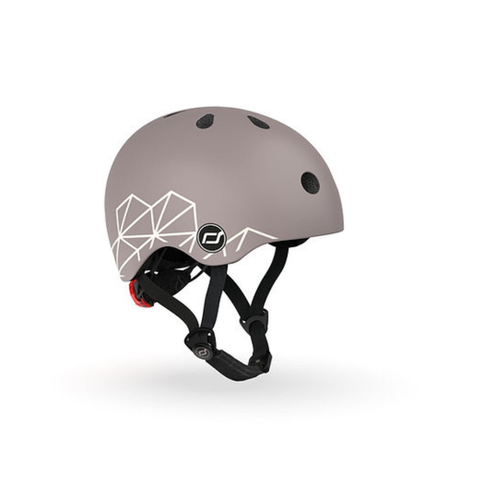 Scootandride Kask dla dzieci XXS-S 1-5 lat Brown Lines