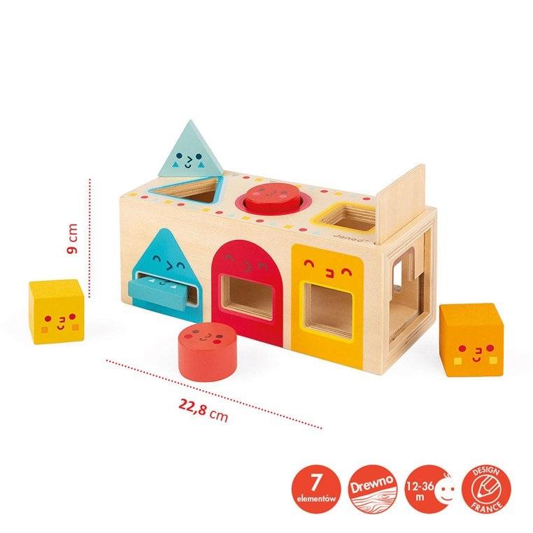 Janod Sorter figur geometrycznych zabawka edukacyjna - 4kidspoint.pl