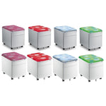 Mayer Kontenerek mobilny zamykany pufa szafka Profi do biurka srebrny tapicerowany zielony-kółka