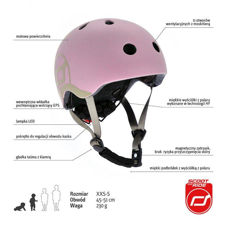 Scootandride Kask dla dzieci 1+ Rose