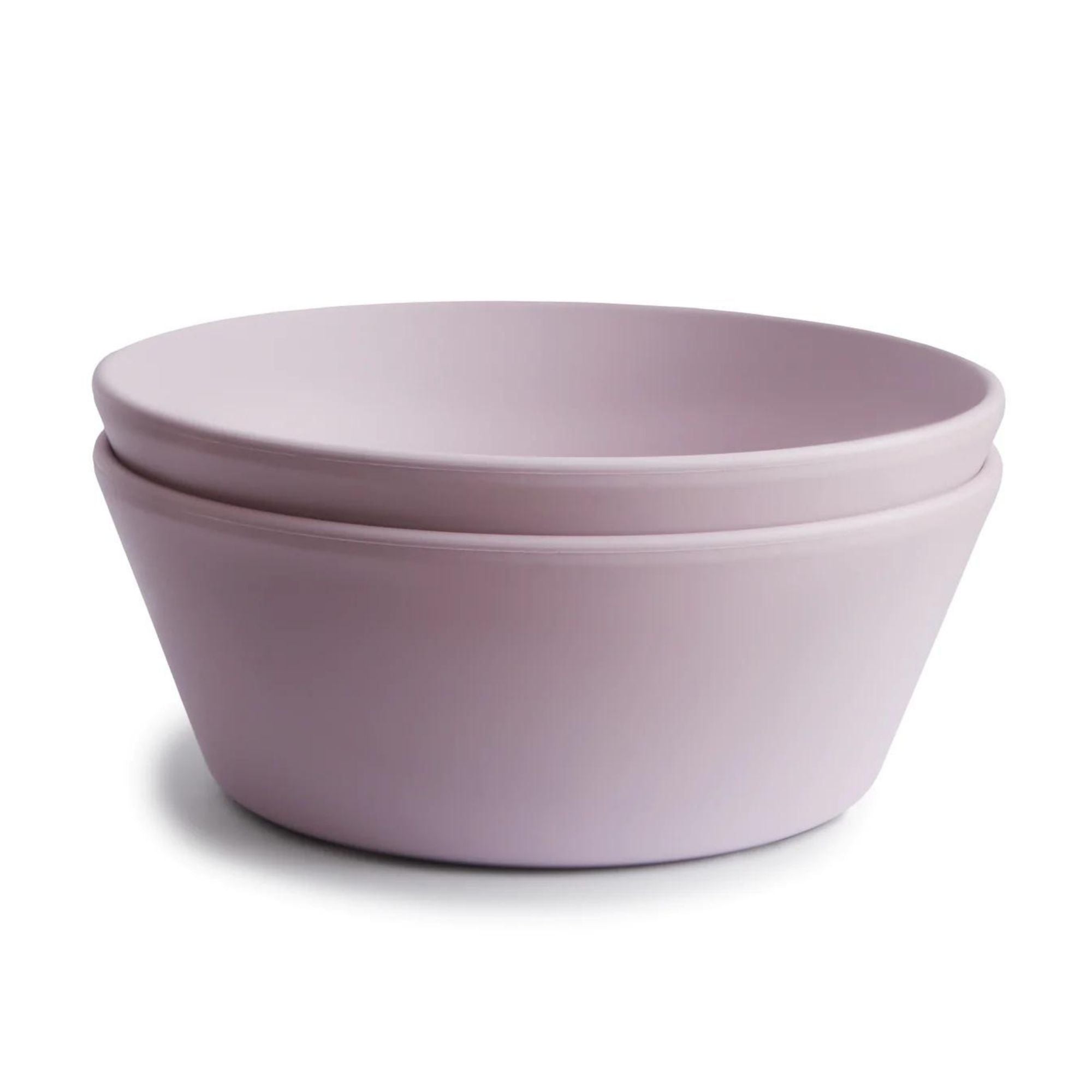 Mushie Miseczki dla dzieci Round Soft Lilac
