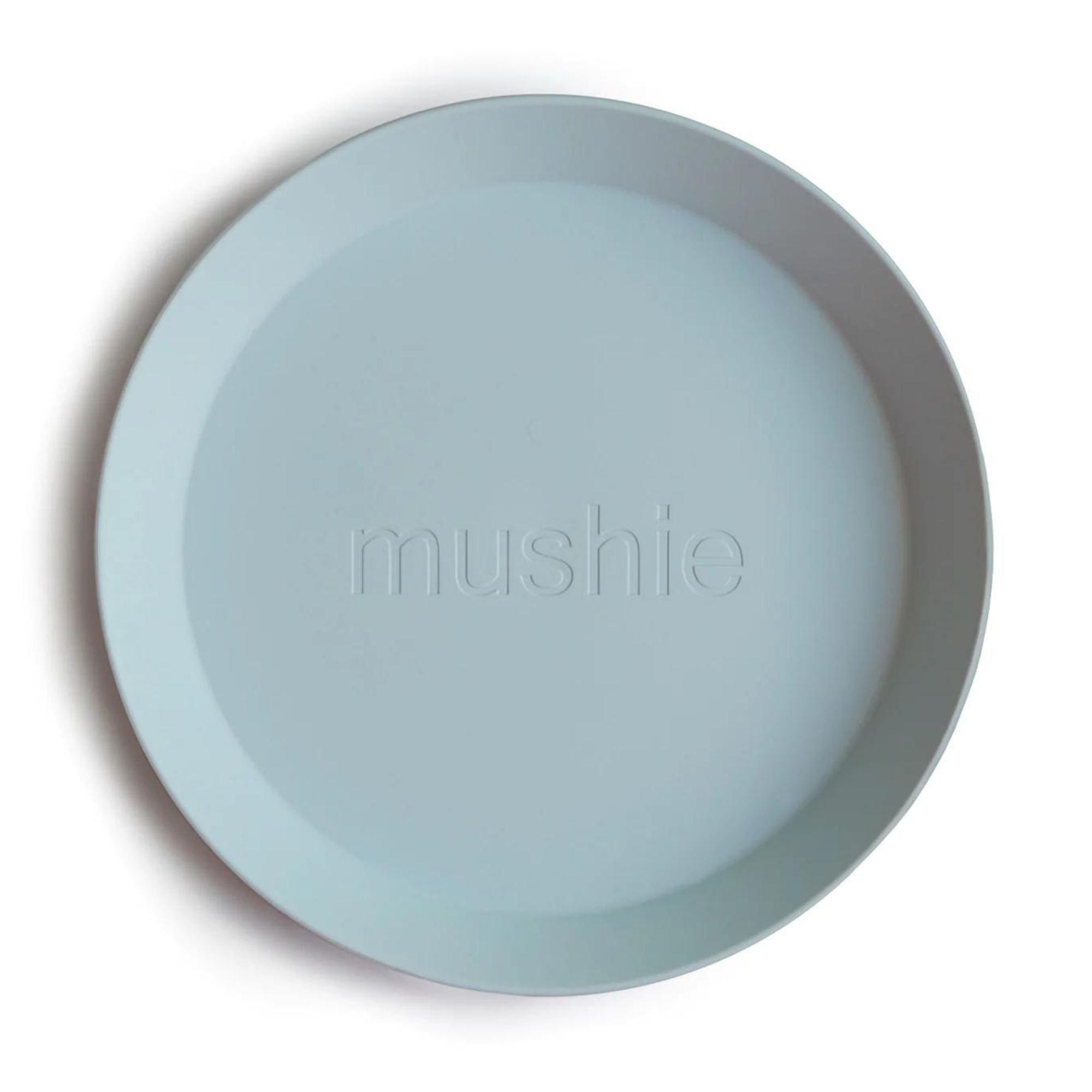Mushie Zestaw talerzy dla dzieci Round Powder Blue