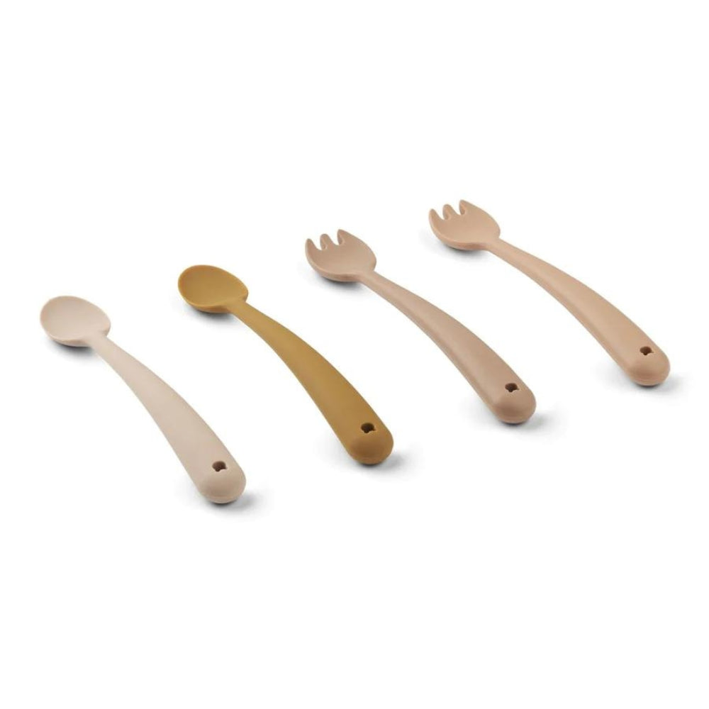 Liewood Sztućce dla niemowlaka 4-pack Rose multi mix