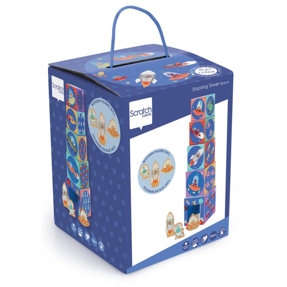 Scratch Klocki dla dzieci piramida Kosmos