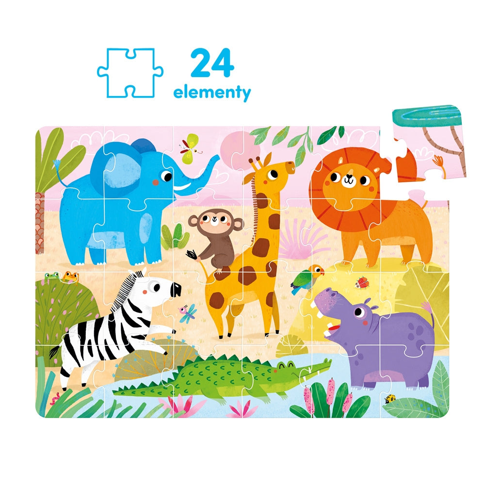 Czuczu Dzikie puzzle dla dzieci Sawanna