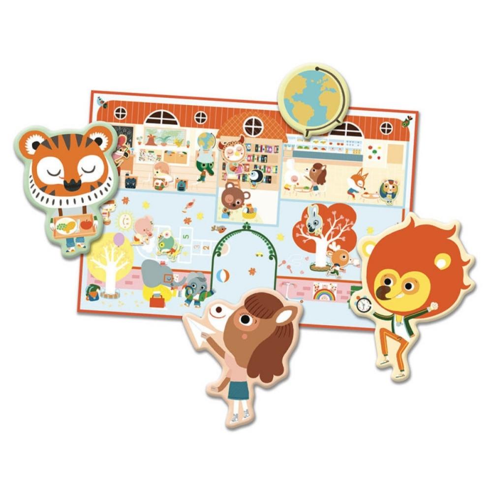 Auzou Magnesy puzzle magnetyczne W szkole