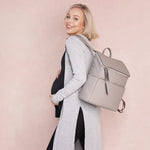 JOISSY Plecak dla mamy ROOMY stone grey/silver