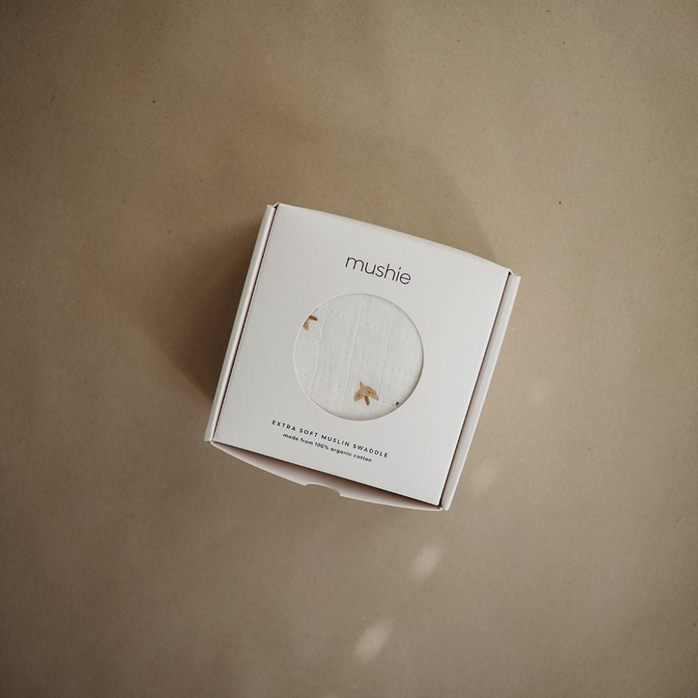 Mushie Bawełniany otulacz dla niemowlaka Belgian Grey