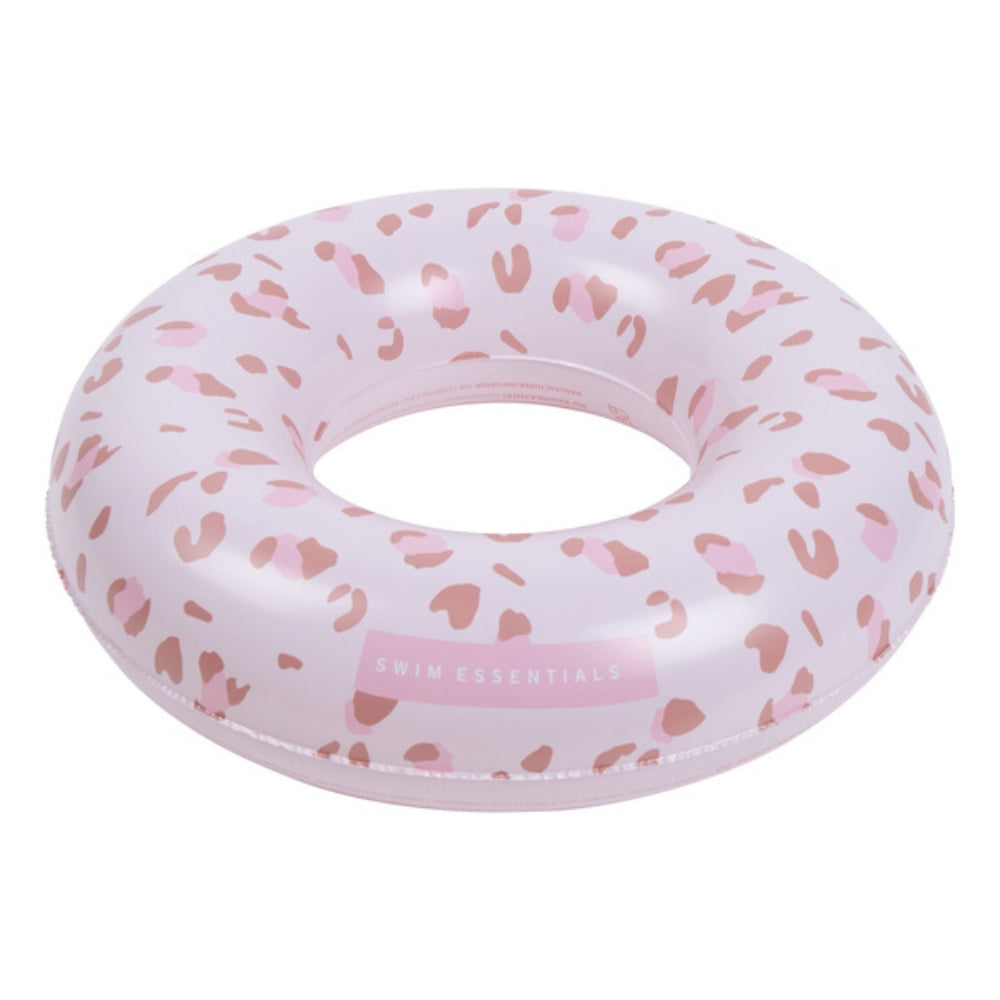 The Swim Essentials Koło do pływania dla dzieci Old Pink Leopard 90cm
