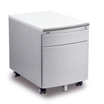 Mayer Kontenerek mobilny zamykany pufa szafka Profi do biurka srebrny bez tapicerki biały