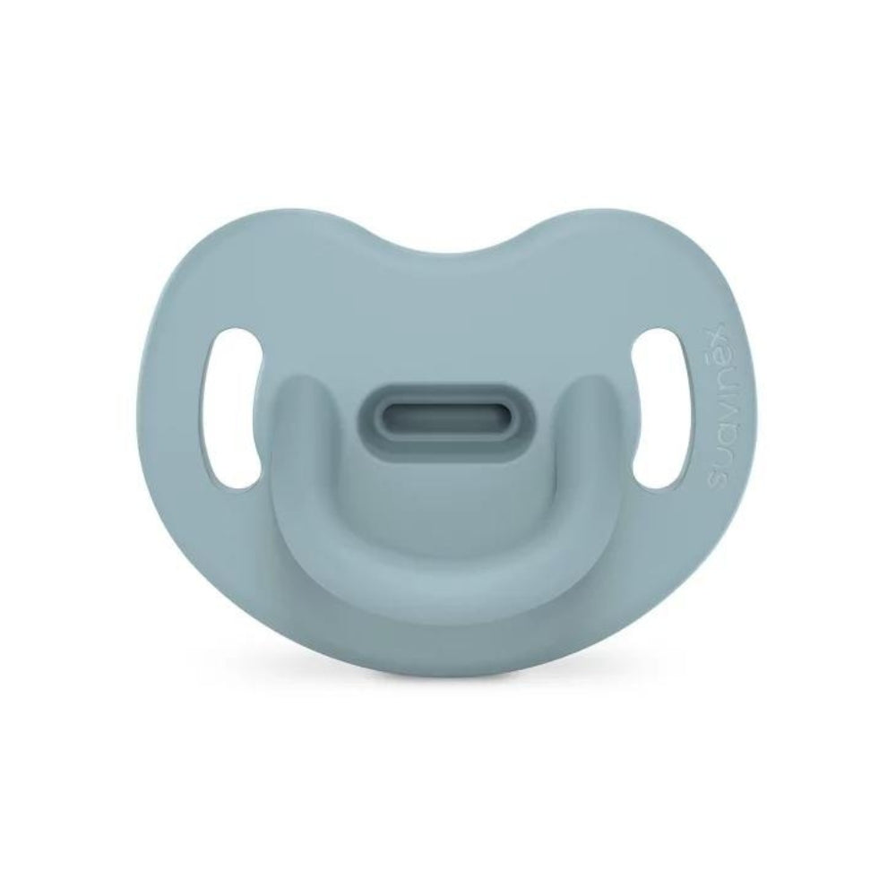 Suavinex Silikonowy Smoczek dla niemowlaka anatomiczny SX Pro Colour Essence Niebieskim 6-18m