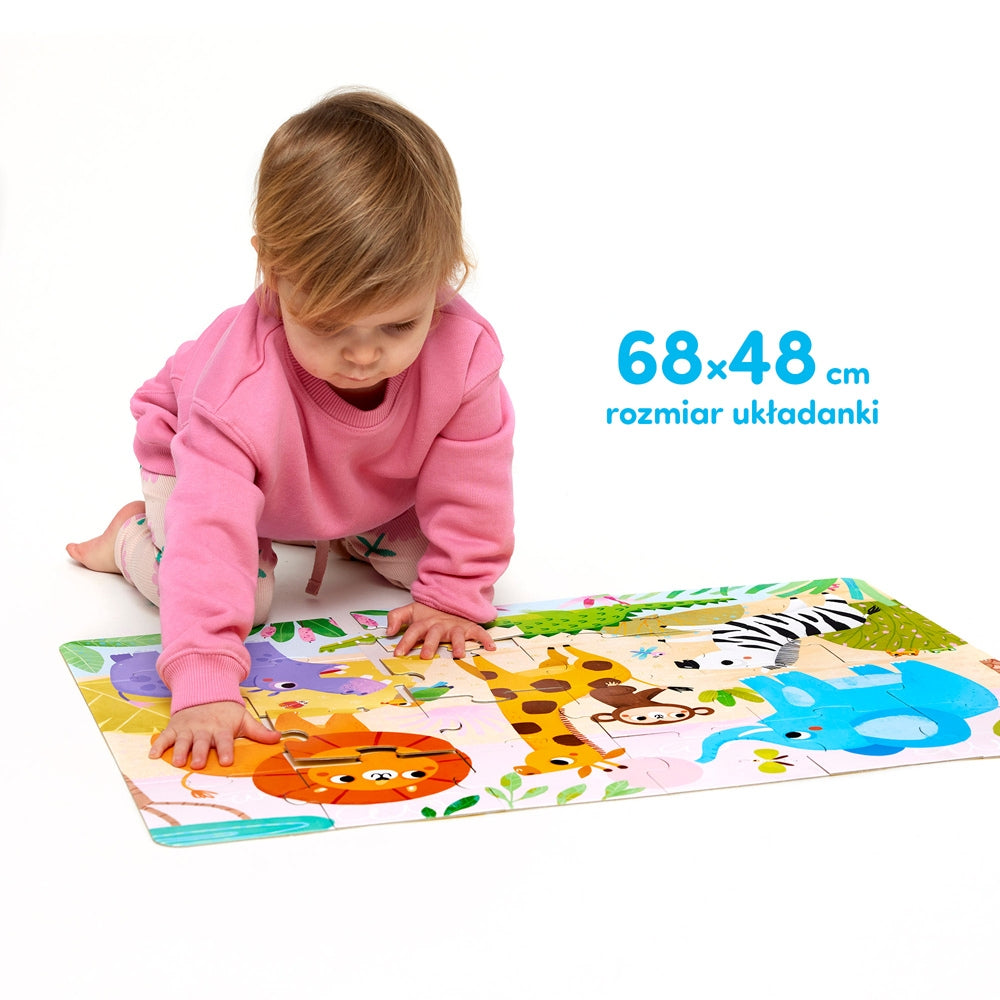 Czuczu Dzikie puzzle dla dzieci Sawanna