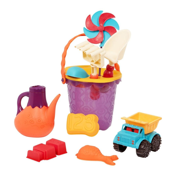 B.Toys Zestaw akcesoriów plażowych w torbie pomarańczowy