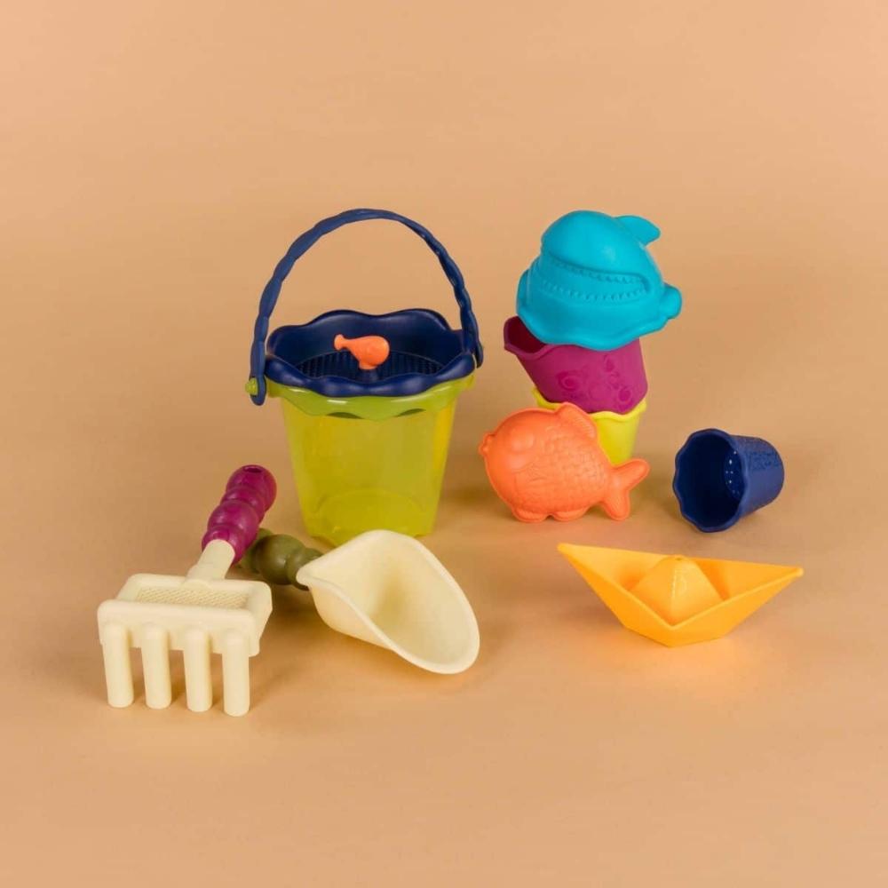 B.Toys Wózek-wagon z akcesoriami plażowymi niebieski transparentny