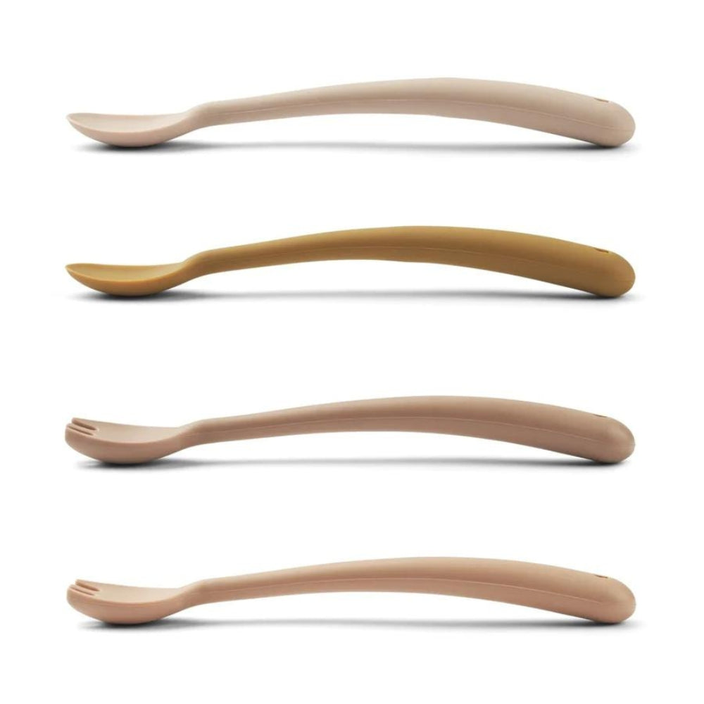 Liewood Sztućce dla niemowlaka 4-pack Rose multi mix