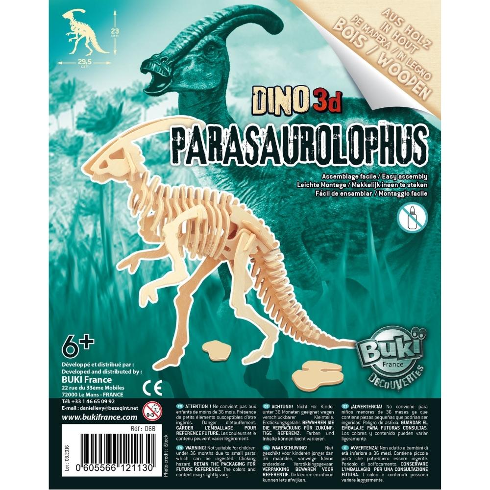 Buki Drewniany model Szkielet dinozaura Parasaurolophus
