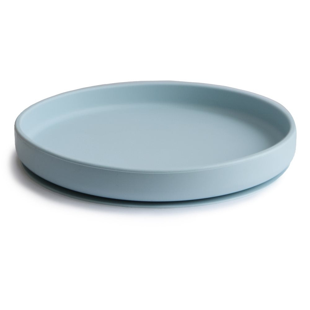 Mushie Silikonowy Talerzyk z Przyssawką Classic Powder Blue