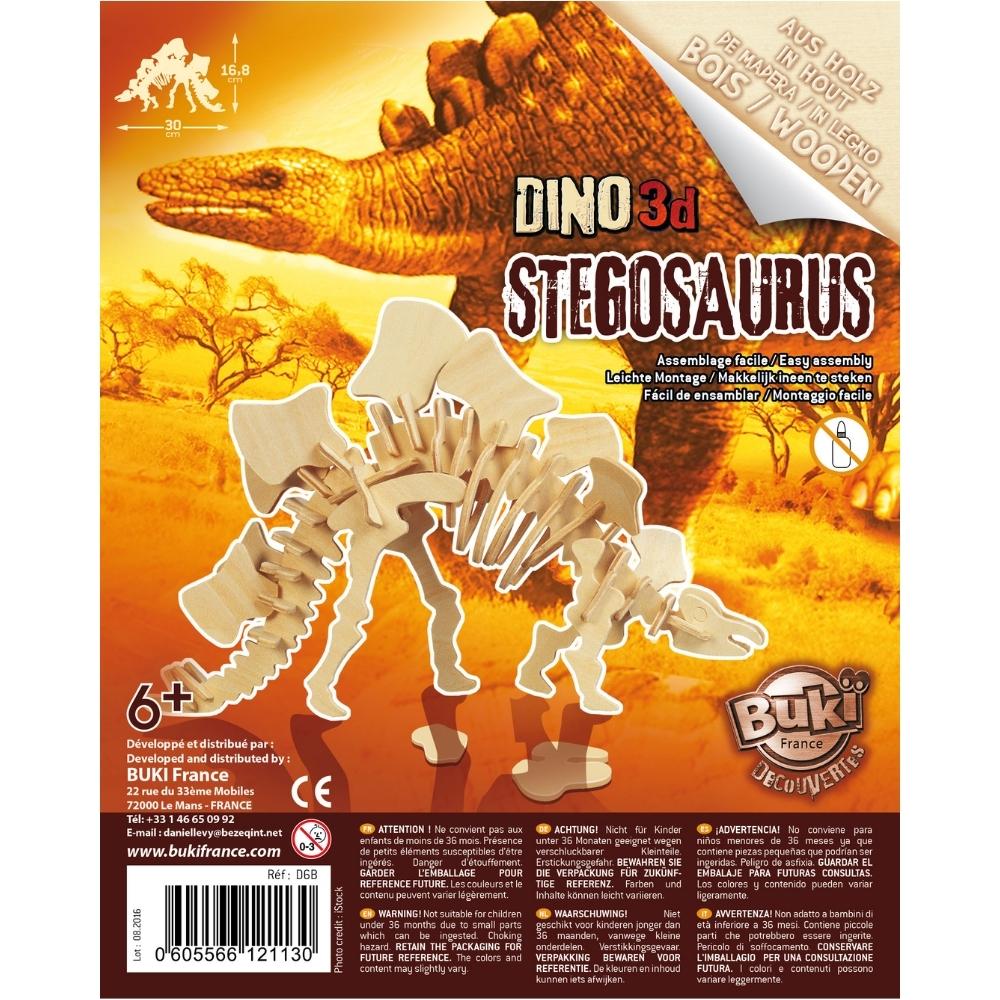 Buki Drewniany model Szkielet dinozaura Stegozaur