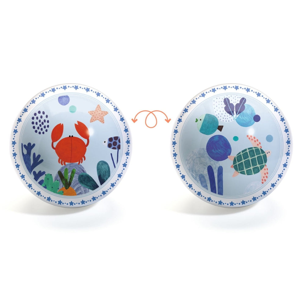 Djeco Piłka gumowa dla dzieci Ocean 22cm