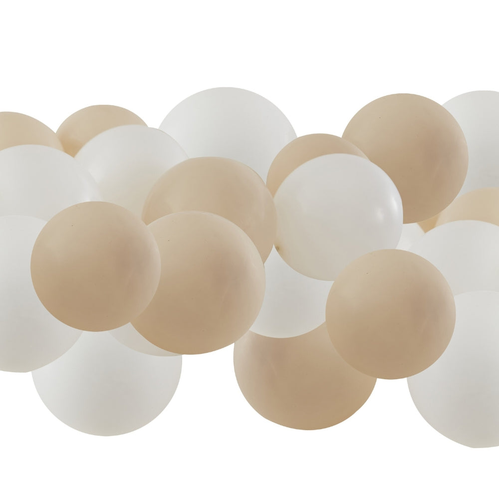 Gingerray balony foliowe Nude & White Balloon Mosaic Balloon Pack