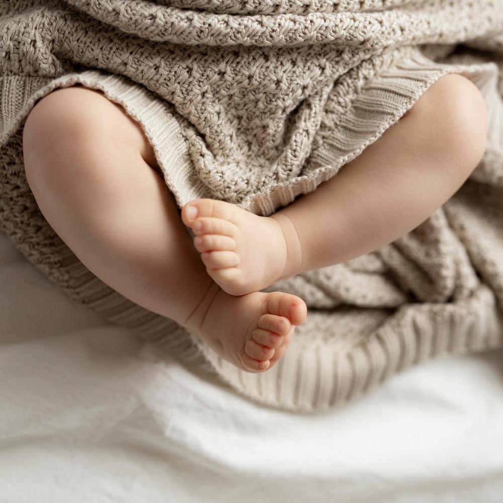 Memi Bambusowy kocyk light grey chain 80x100 cm