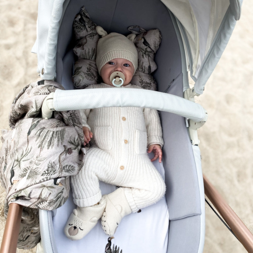 sleepee poduszka do wózka motylek bohemian green