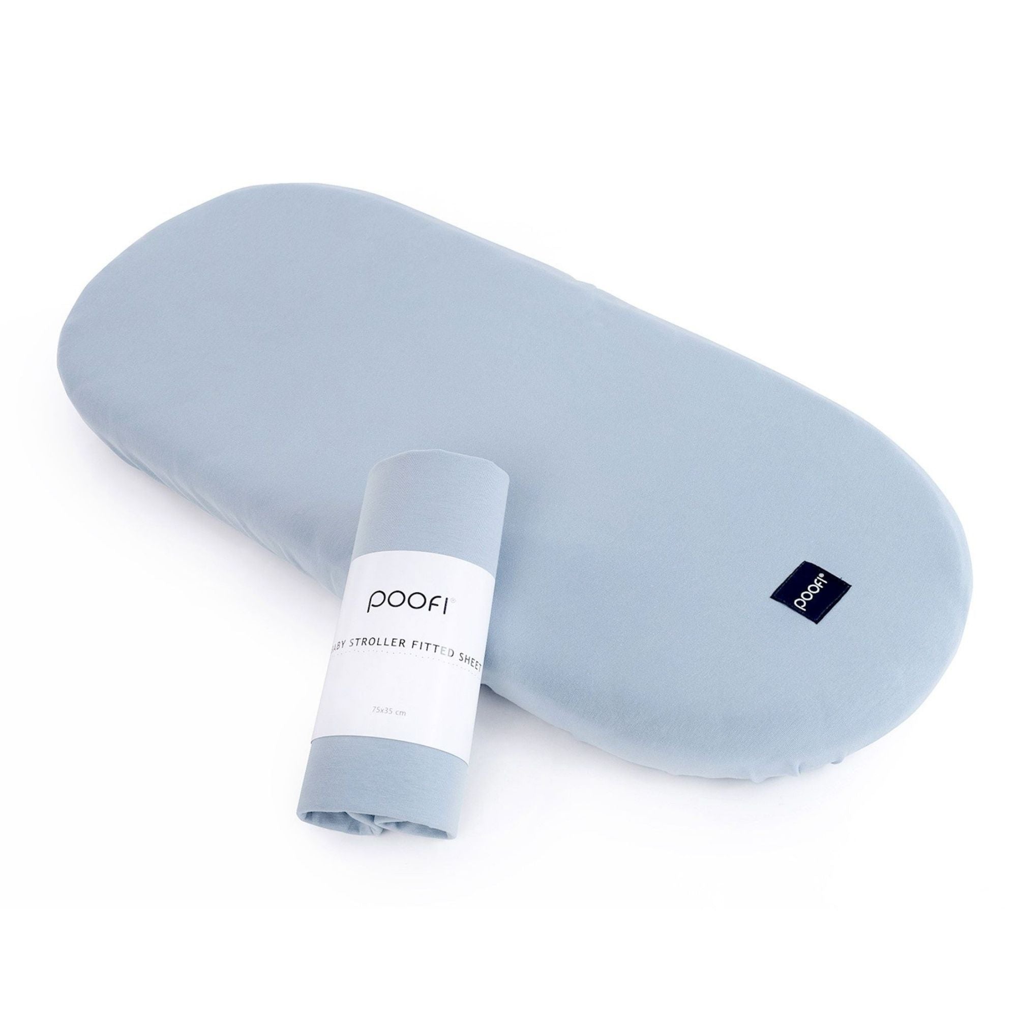 Poofi Prześcieradło do gondoli Organic dusty blue