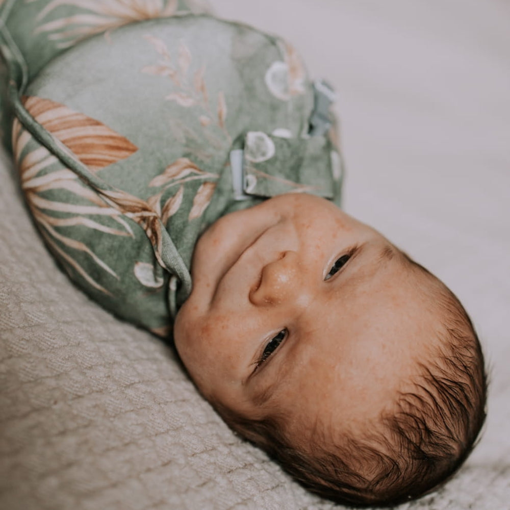 Sleepee otulacz niemowlęcy first step z czapeczką bohemian green