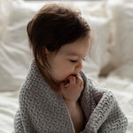 Memi Bambusowy kocyk light grey chain 80x100 cm