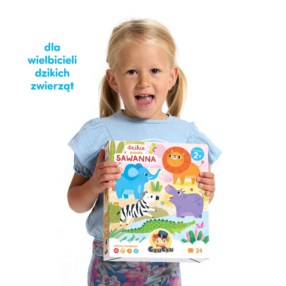 Czuczu Dzikie puzzle dla dzieci Sawanna