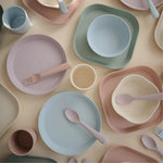 Mushie Zestaw talerzy dla dzieci Round Powder Blue