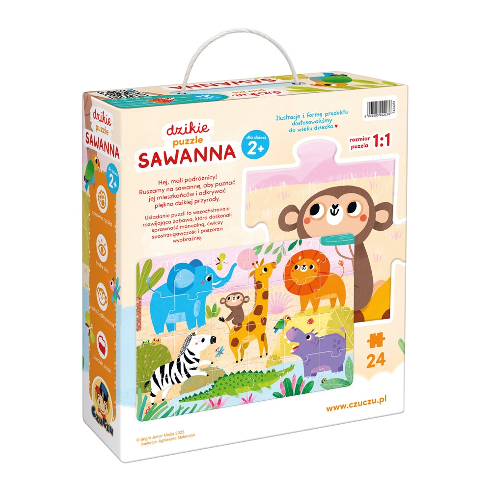 Czuczu Dzikie puzzle dla dzieci Sawanna