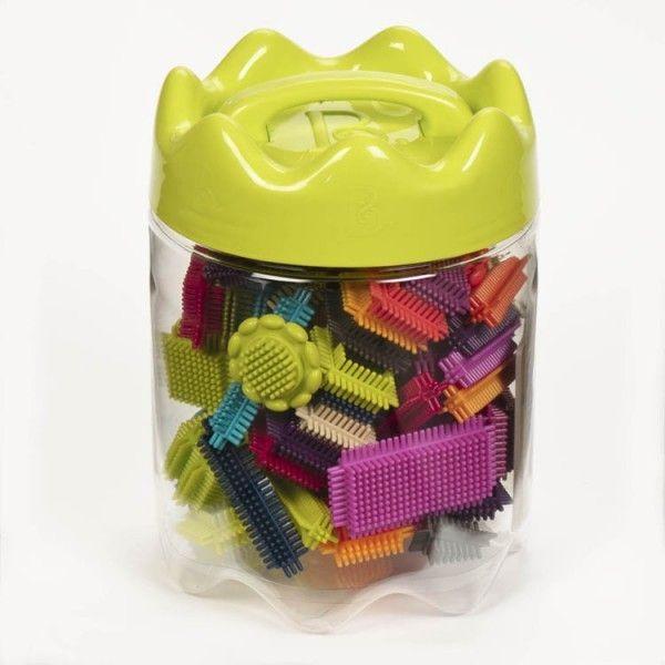 B.Toys Klocki jeżyki konstrukcyjne w słoju 68 elem. - 4kidspoint.pl