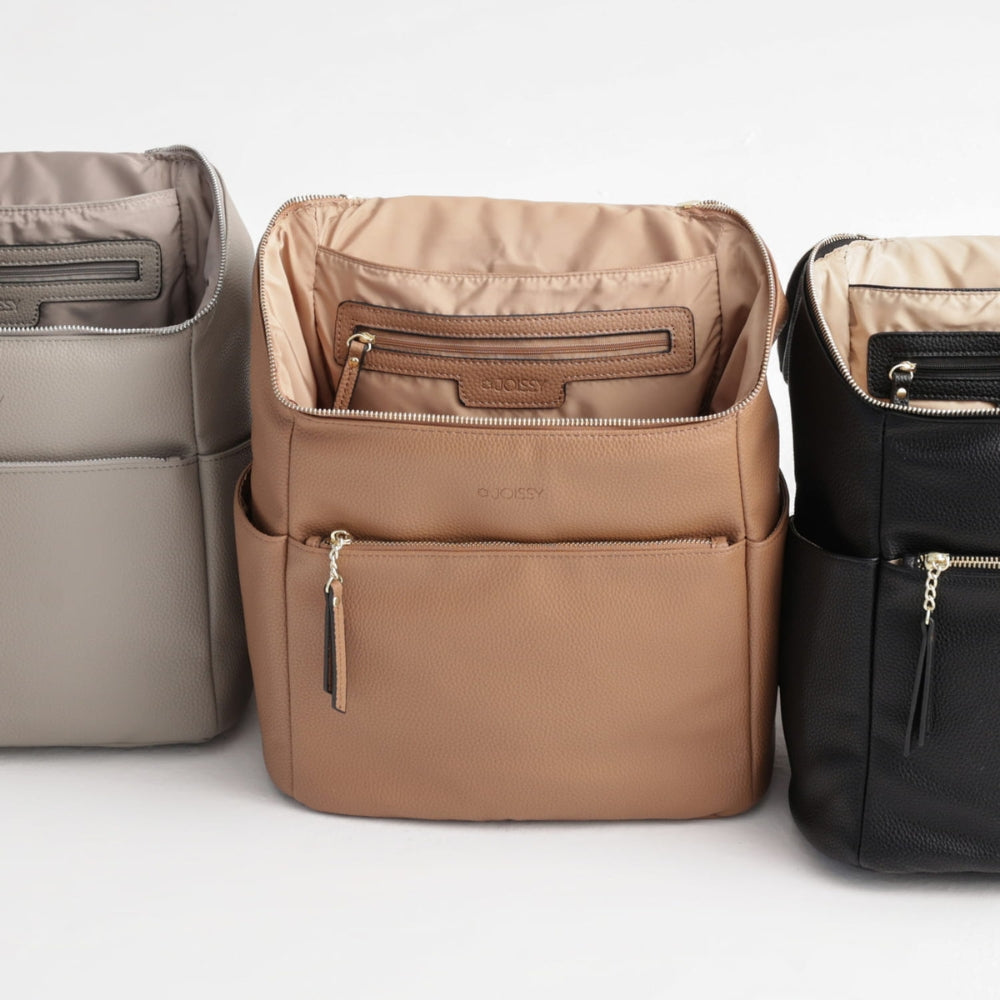 JOISSY Plecak dla mamy ROOMY stone grey/silver