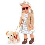 Our Generation Lalka dla dzieci Marlow 46cm niewidoma z psem przewodnikiem - 4kidspoint.pl