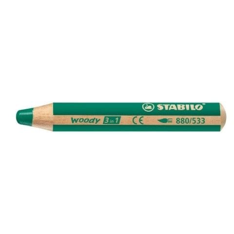 Stabilo Kredka woody ciemna zieleń - 4kidspoint.pl