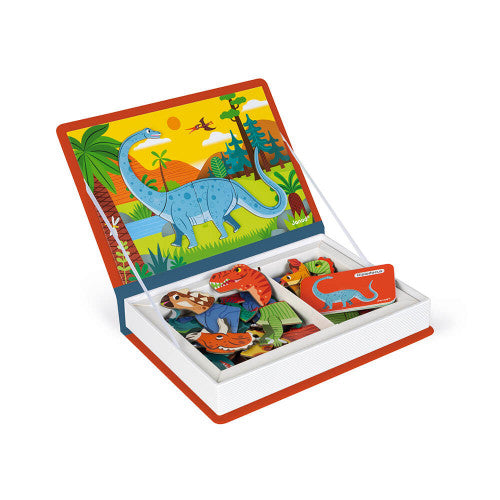 Janod Magnetyczna układanka Magnetibook Dinozaury - 4kidspoint.pl
