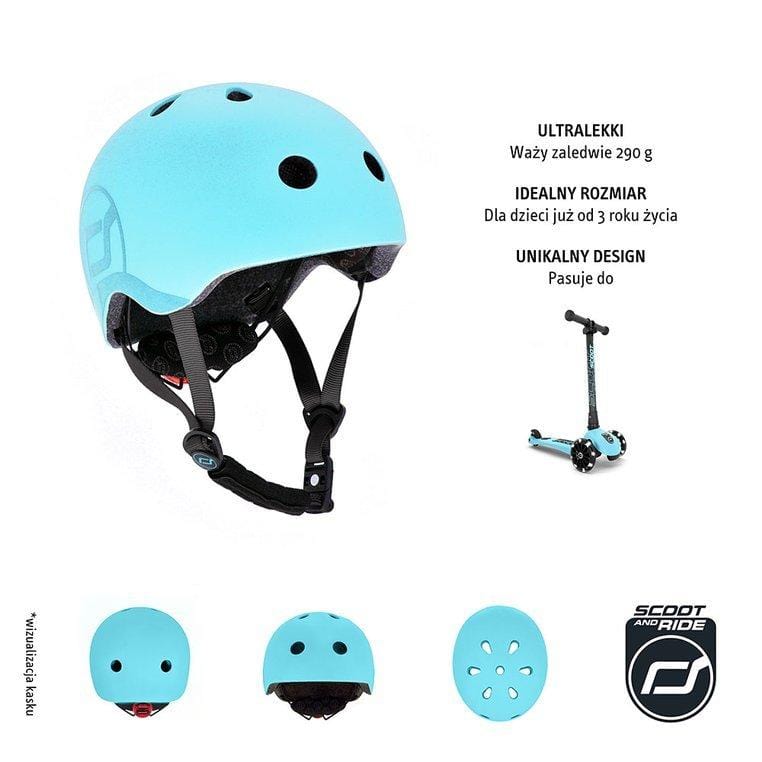Scootandride Kask S-M dla dzieci 3+ Blueberry - 4kidspoint.pl