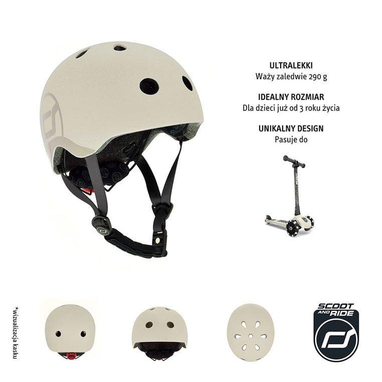 Scootandride Kask S-M dla dzieci 3+ Ash - 4kidspoint.pl