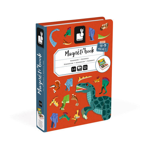 Janod Magnetyczna układanka Magnetibook Dinozaury - 4kidspoint.pl