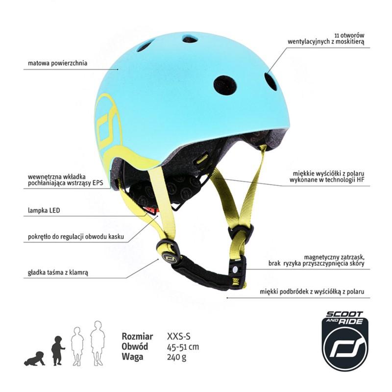 Scootandride Kask dla dzieci 1+ Blueberry