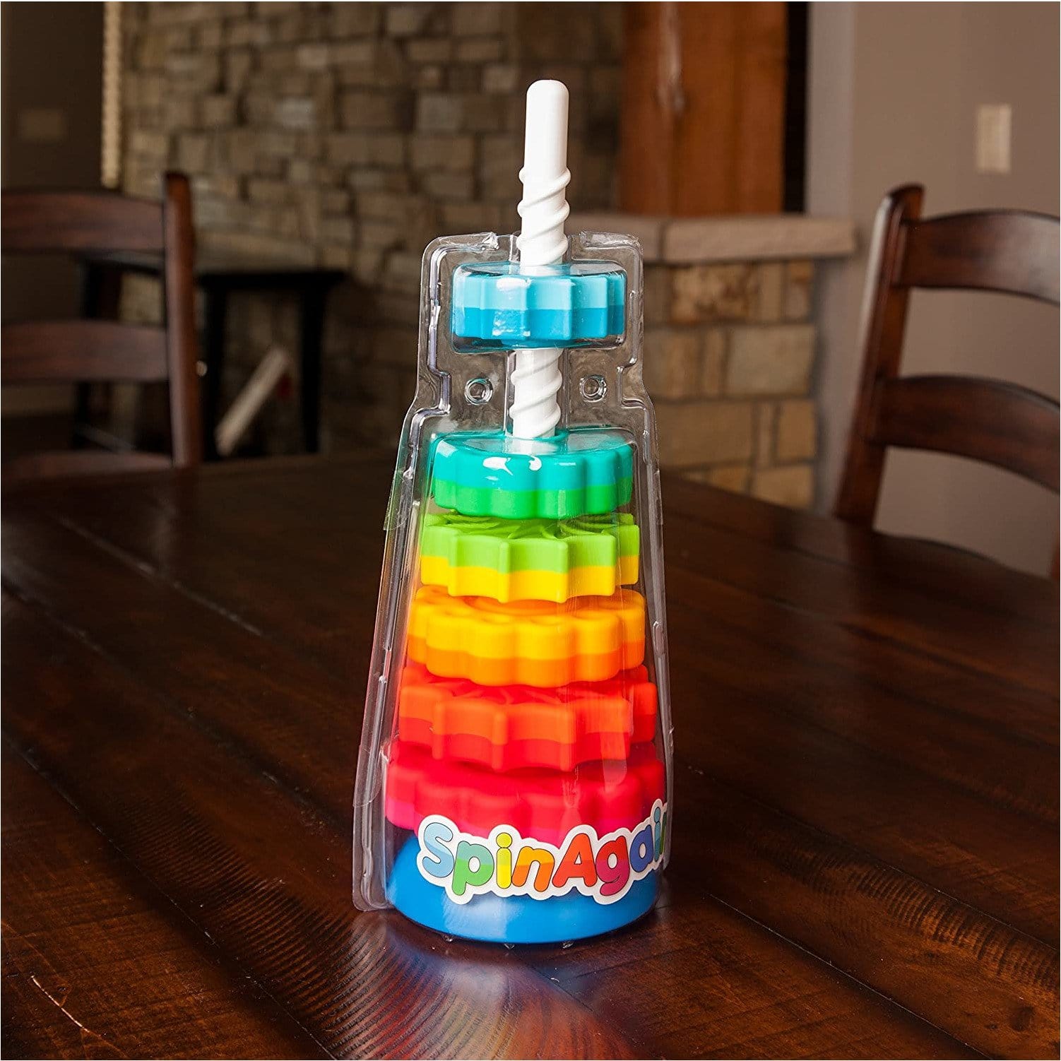 Fat Brain Toys Zakręcona Wieża Piramida SpinAgain