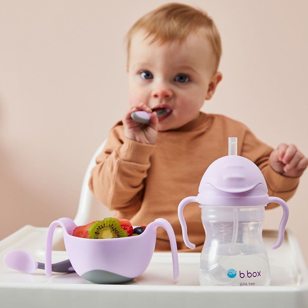 b.box bidon z obciążoną słomką niekapek  Boysenberry by Gelato - 4kidspoint.pl