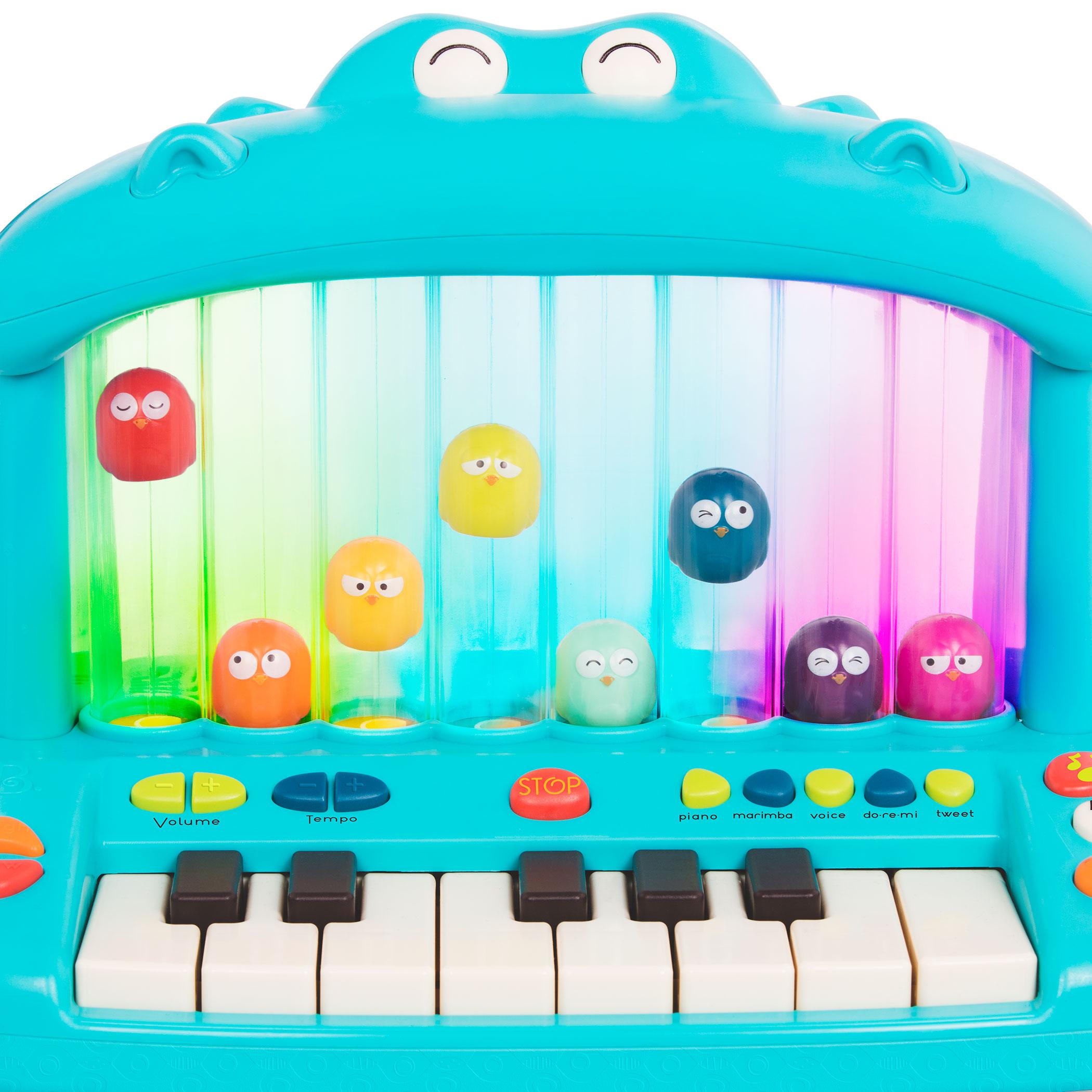 B.Toys seria Land of B. Instrument dla dzieci Pianinko ze skaczącymi ptaszkami