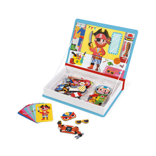 Janod Magnetyczna układanka Magnetibook ubieranki chłopczyk - 4kidspoint.pl