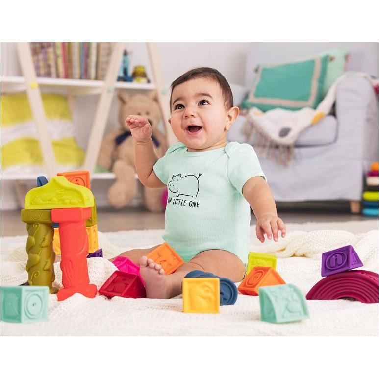 B.Toys Pierwsze miękkie klocki dla niemowląt 26 klocków - 4kidspoint.pl