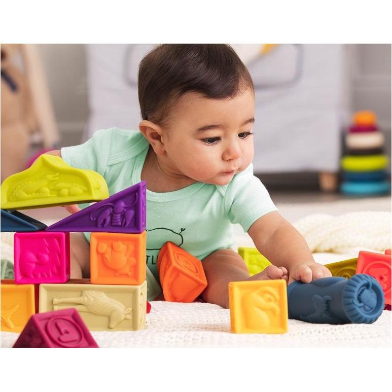 B.Toys Pierwsze miękkie klocki dla niemowląt 26 klocków - 4kidspoint.pl