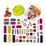B.Toys Klocki jeżyki konstrukcyjne w słoju 68 elem. - 4kidspoint.pl